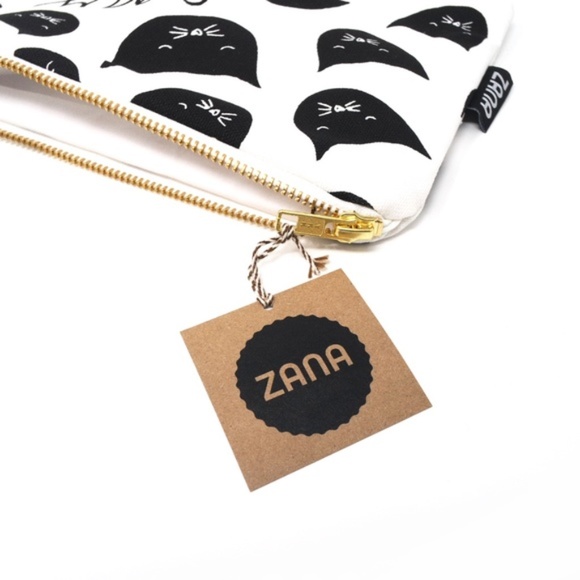 Crazy Cat Lady canvas zippered pouch, Zane Products fabric pouch - Picture 6 of 9